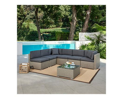Catina Light Grey Modular Set w/ Grey Cushions