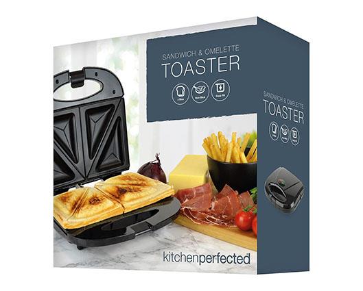 Lloytron E2605BK Kitchen Perfected Black 2 Slice Sandwich Maker