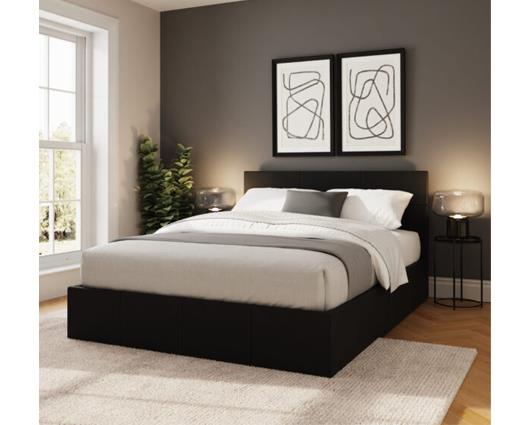 Double End Lift Ottoman Bed - Black