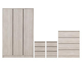 MALVERN 3 DOOR WARDROBE BEDROOM SET - URBAN SNOW