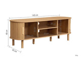 Axel Fluted Large TV Unit - Oak