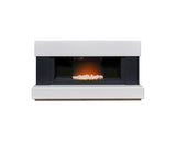 Vera Fireplace Suite 48inch - White/ Charcoal Grey