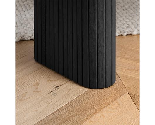 Axel Fluted Dining Bench - Black