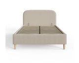 Florence Boucle Ottoman King Bed- Natural Stone