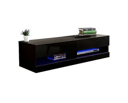 Graze LED 120cm Wall TV Unit-Black