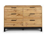 Bali 6 Drawer Wide Chest Oak