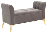 Phoebe Ottoman Storage Bench-Grey