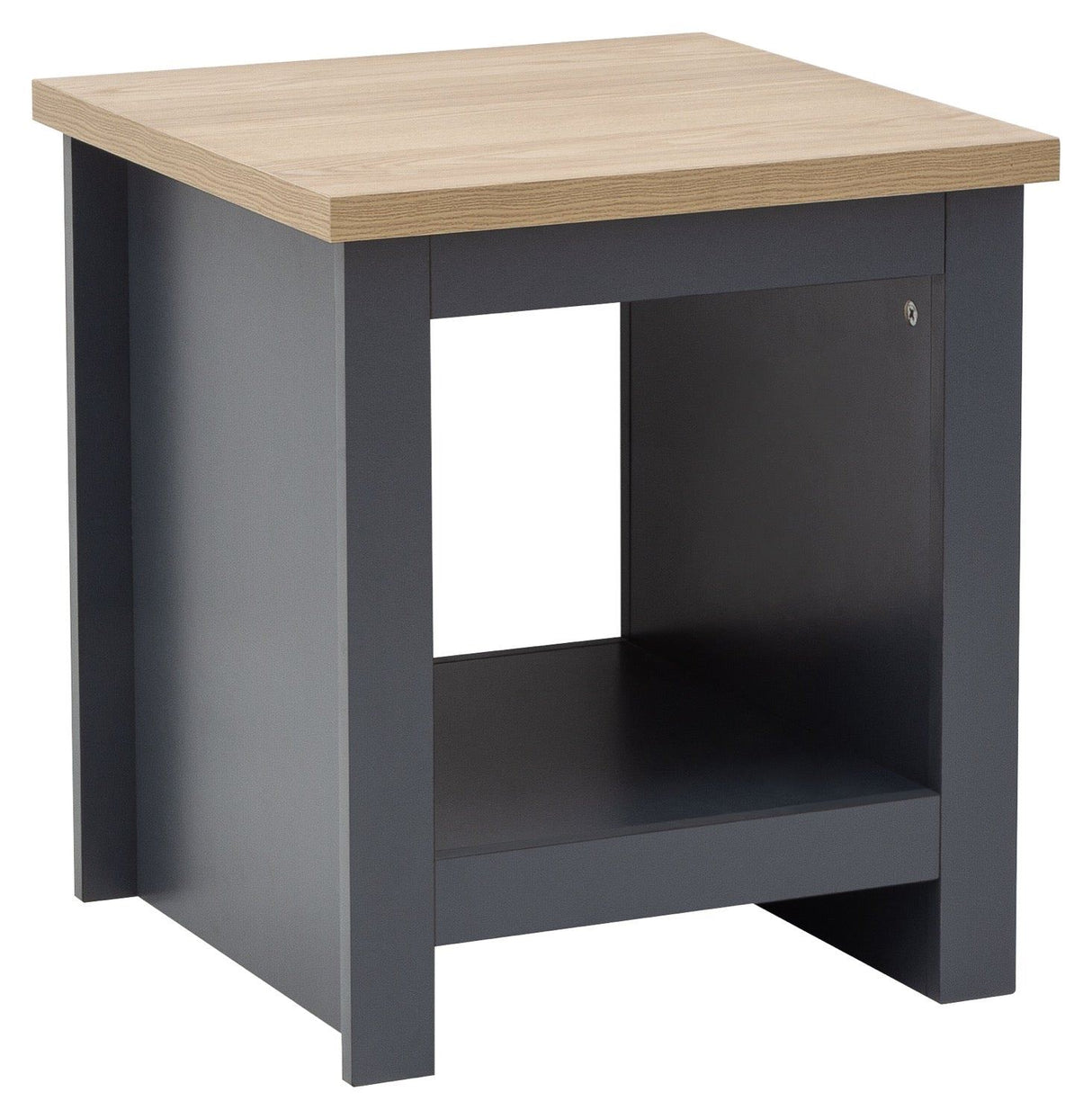 Lachlan Side Table with Shelf-Blue