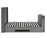 Clara Side Lift Ottoman TV Bed Dark Grey - Super King