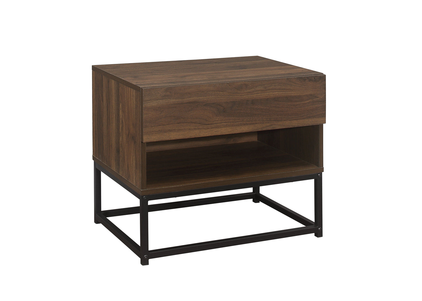 Hermione 1 Drawer Bedside Table - Walnut