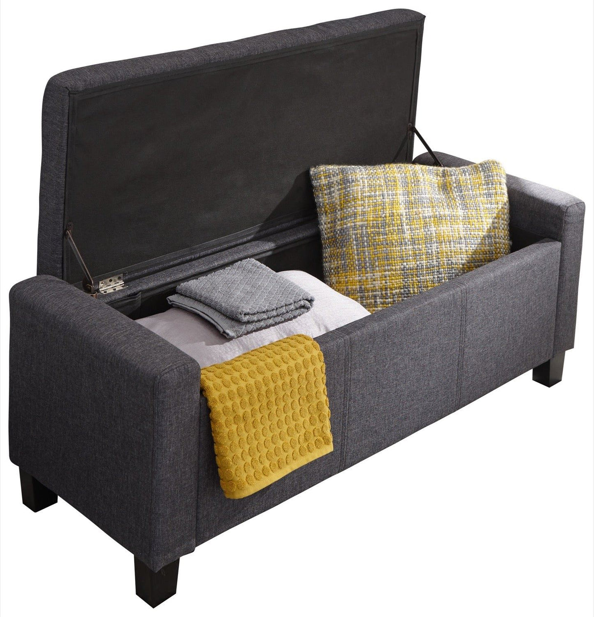 Verona Ottoman Bench-Charcoal