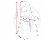 FENTON DINING CHAIR (X2 PER BOX) - LIGHT GREY FABRIC
