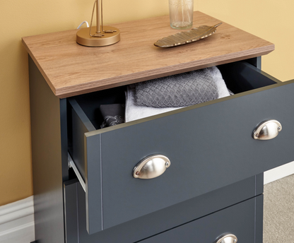 Kinsley 3 Drawer Chest- Slate Blue