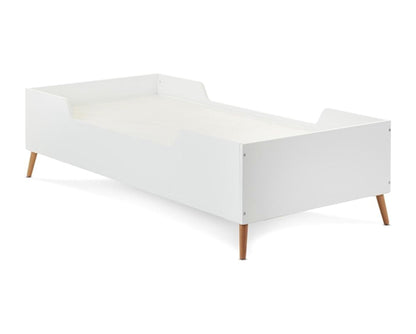 Maura Single Bed - White with Natural