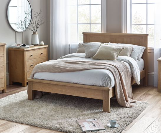 Memphis King Bed - Limed Oak