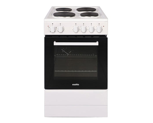 Esatto ESAT50EW 50cm Single Cavity Electric Cooker with Solid Plate Hob