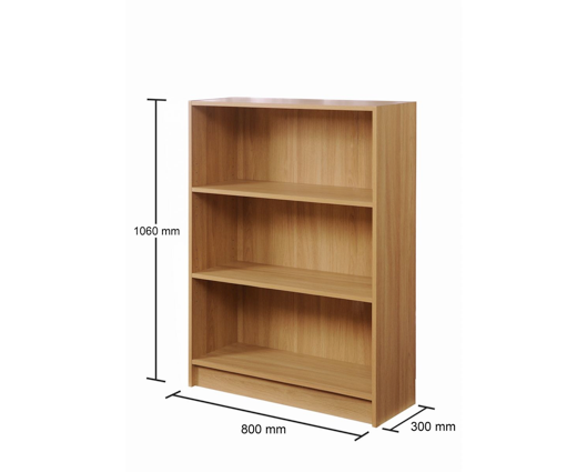 Low Wide Bookcase-Oak