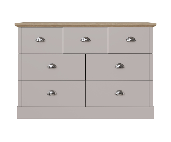 Kinsley 4+3 Drawer Chest- Grey