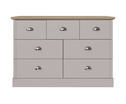 Kinsley 4+3 Drawer Chest- Grey