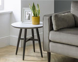 Finza Marble Effect Lamp Table