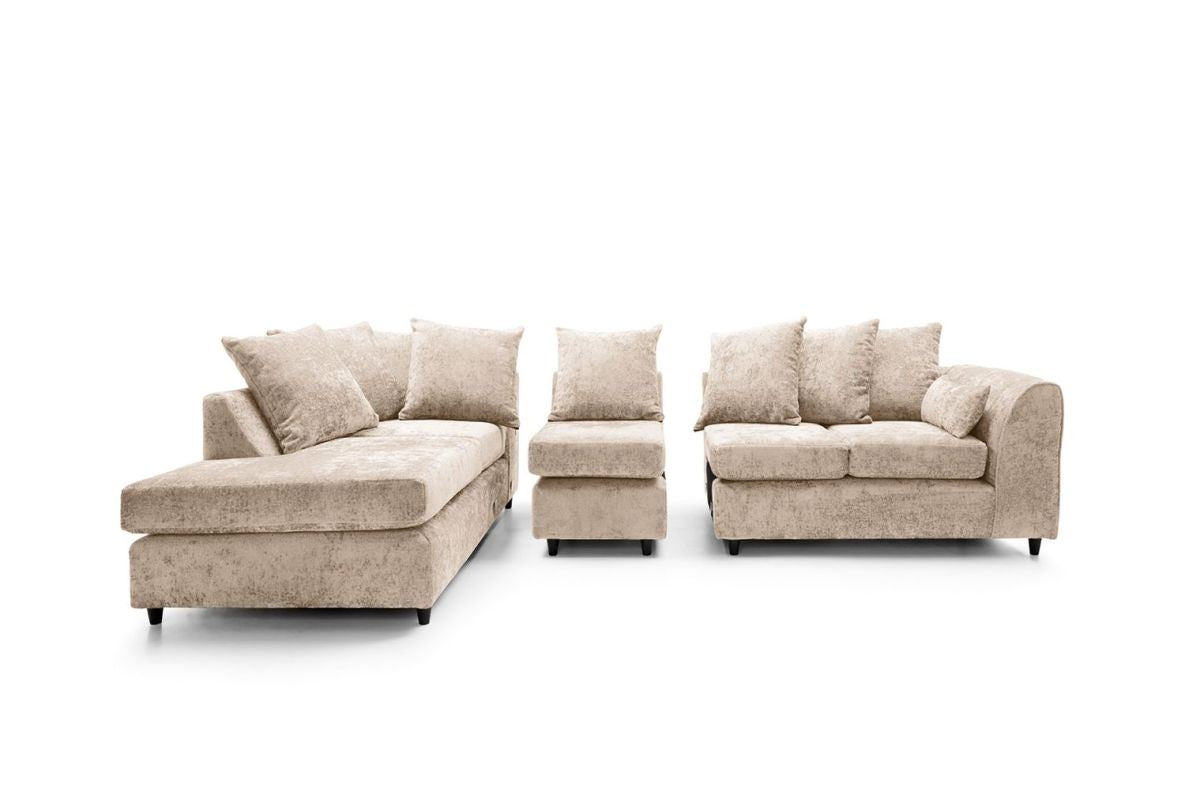 Heidi Left Hand Facing Corner Sofa Plus - Cream