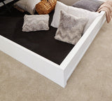 Como King Wooden Ottoman - White