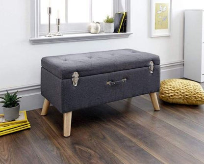 Maisie Large Storage Ottoman-Charcoal