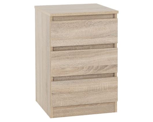 Marcus 3 Drawer Bedside - Sonoma Oak Effect