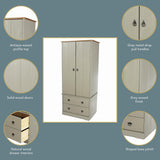 Corona Classic 2 door, 2 drawer wardrobe