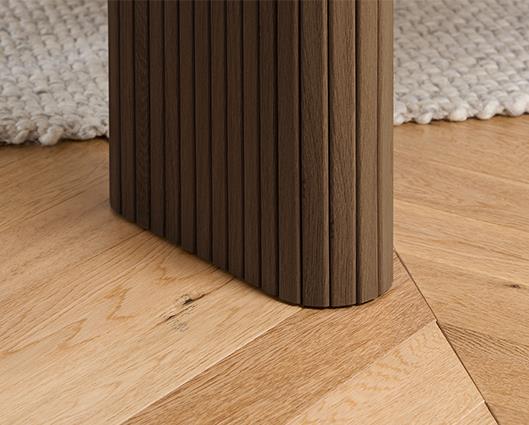 Axel Fluted Dining Bench - Walnut