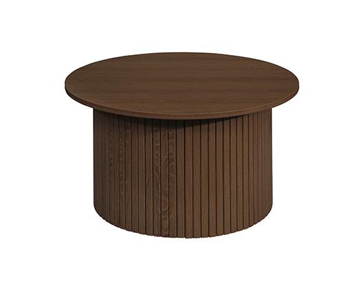 Axel Round Fluted Coffee Table - Walnut