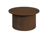 Axel Round Fluted Coffee Table - Walnut