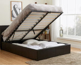 Berlin Ottoman King Bed - Brown