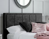 Hannover Double Bed - Black Crushed Velvet