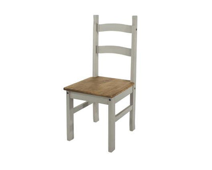 Corona Solid pine chairs grey (pair)