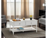 STRATFORD 2 DRAWER COFFEE TABLE - WHITE