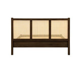 Croxley Rattan Bed Walnut - Double