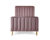 Gwen Velvet Single Bed - Pink