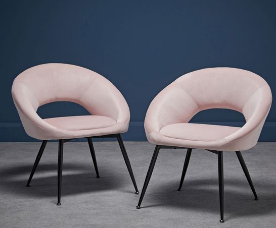 Londyn Dining Chair (Pair)- Pink