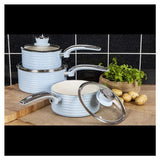 Swan Retro 5 Piece Pan Set Blue