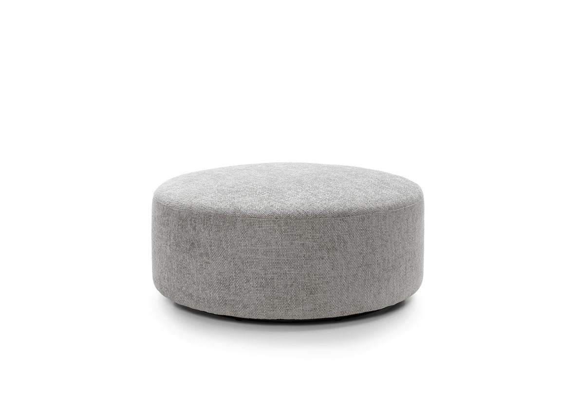 Iris Large Swivel Footstool - Ash Grey