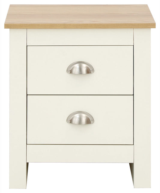 Lachlan 2 Drawer Bedside-Cream