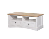 Carman Coffee Table with 2 Drawers-White