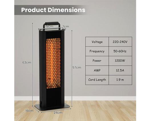 Igenix IG9650 Portable Electric Patio Heater