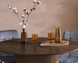 Axel Round Fluted Dining Table - Walnut