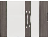 NEVADA 6 DOOR 2 DRAWER WARDROBE - BLACK WOOD GRAIN