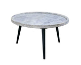 Olin Coffee Table With Marble Top And Metal Legs