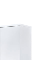 6 Door Wardrobe - White (Chrome Handles)