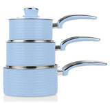 Swan Retro 5 Piece Pan Set Blue