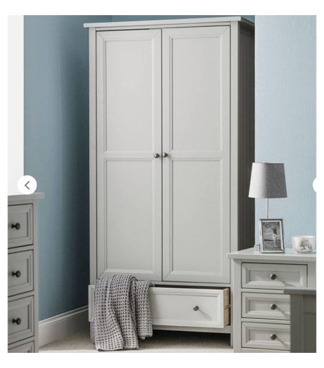 Acadia 2 Door Combination Wardrobe - Dove Grey